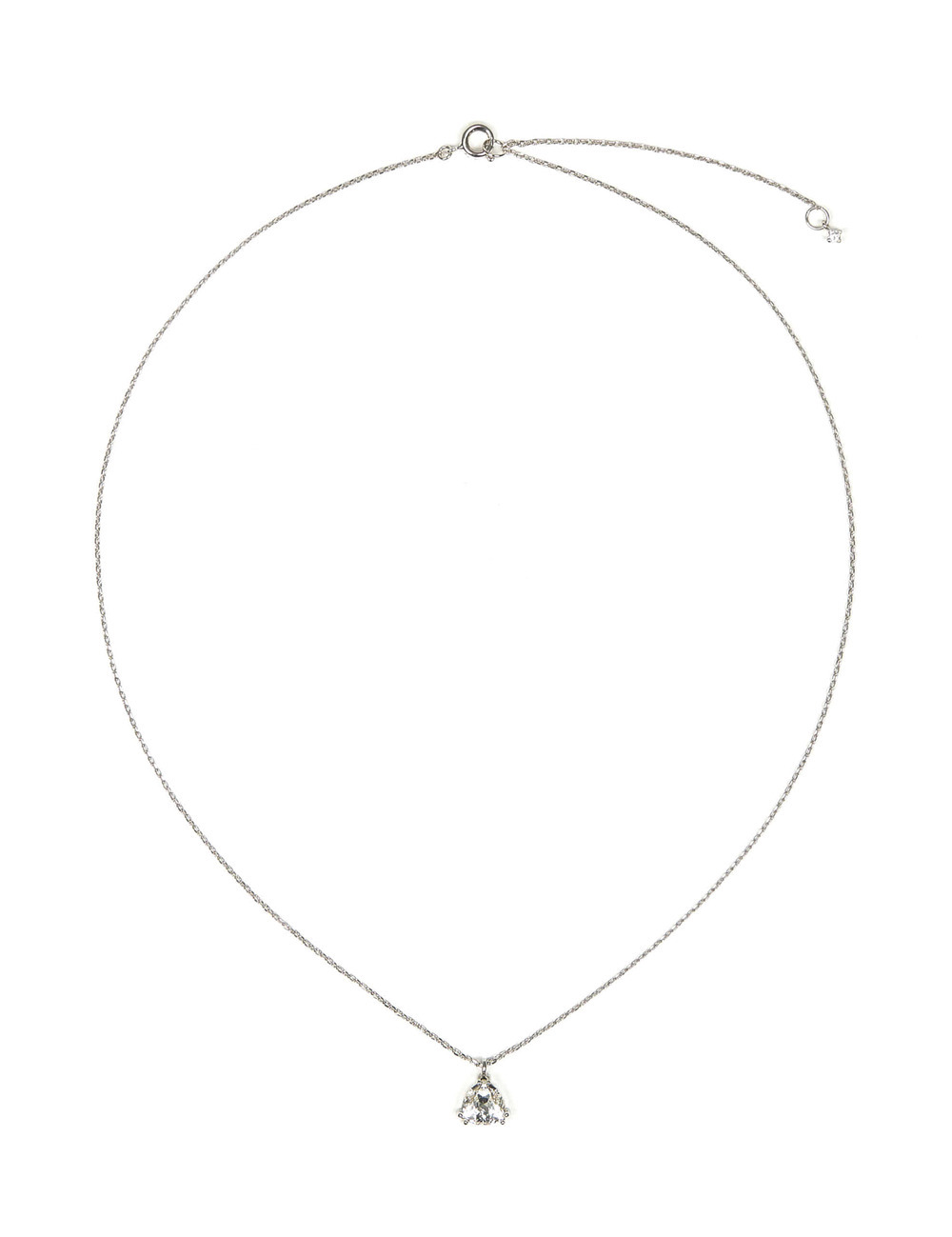 Trilliant triangle necklace_ Crystal